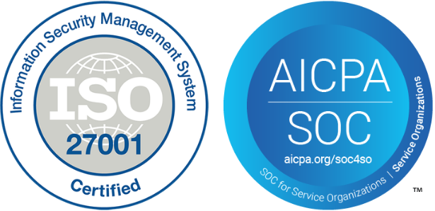 ISO 27001 and SOC 2 certified